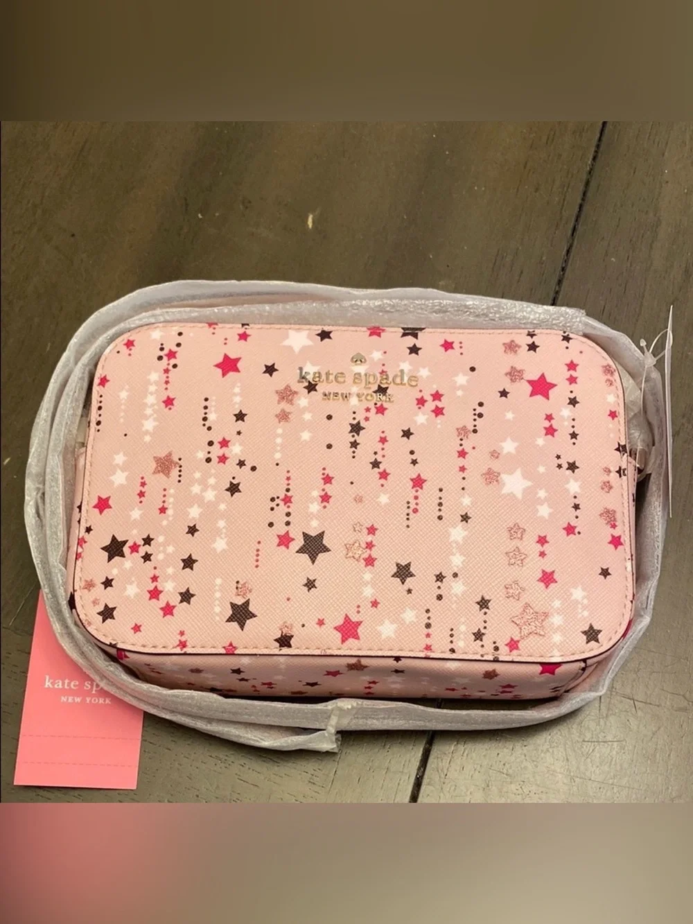NWT Kate Spade | Staci Mini Camera Crossbody | Pink Multi/Twinkle Star